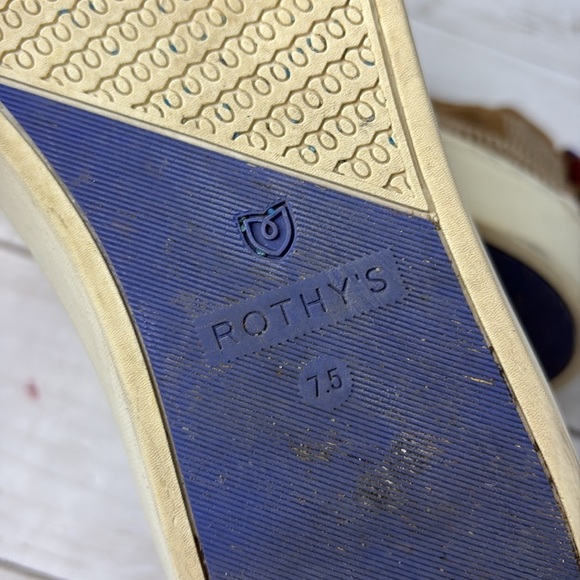 Rothy's The Chelsea Sneaker Brown and Cream Herringbone - Picture 8 of 12